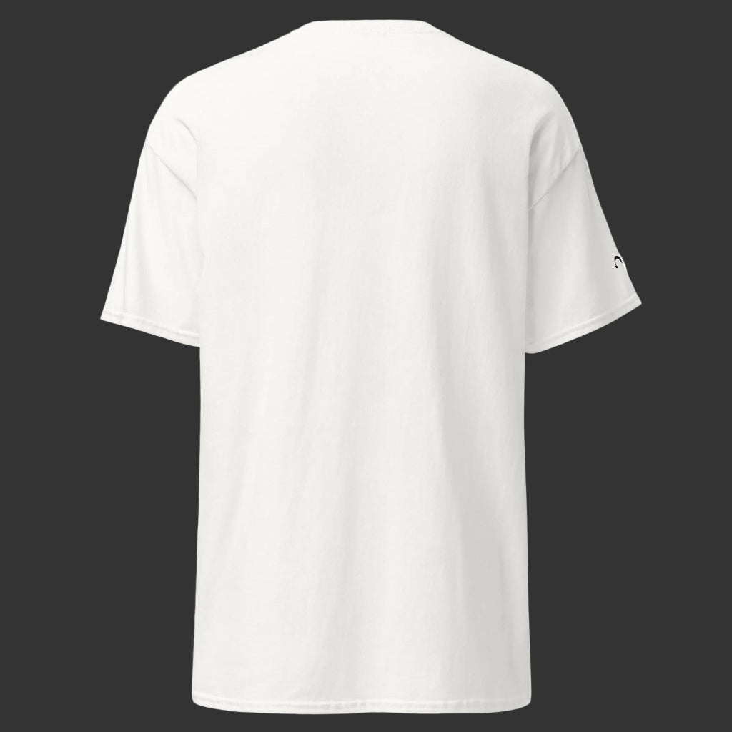 Rückansicht: „Rückansicht des natur The Jester Organic Oversized T-Shirts von HEXJESTER“